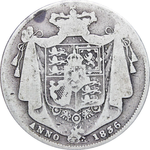 1836 Great Britain Half Crown William IV Silver Coin