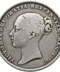 1839 Shilling Victoria Coin Silver UK