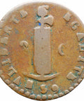 1842 Haiti 2 Centimes Coin