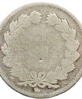 1847 50 Centimes France Louis - Philippe I Cleaned Silver Coin Paris Mint