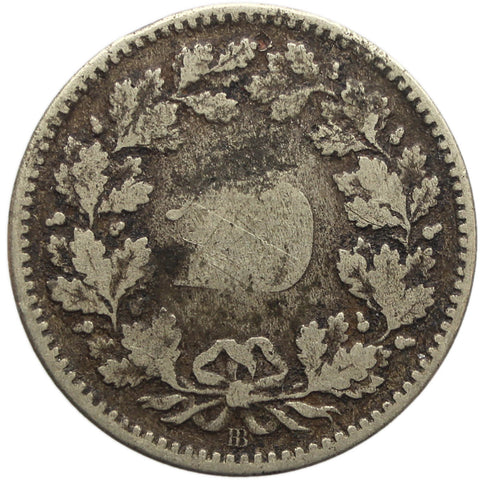 1850 10 Rappen Switzerland Coin Mint Strasbourg