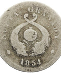 1854 1 Decimo Colombia Coin Silver Republic of New Granada Period Bogota Mint