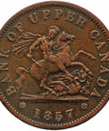 1857 1 Penny Bank of Upper Canada Token