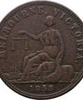1858 1 Penny Australia Token Hide & De Carle – Melbourne