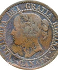 1859 One Cent Canada Queen Victoria Bronze Coin