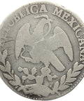 1859 Zs OM 2 Reales Mexico Coin Silver Mint Zacatecas