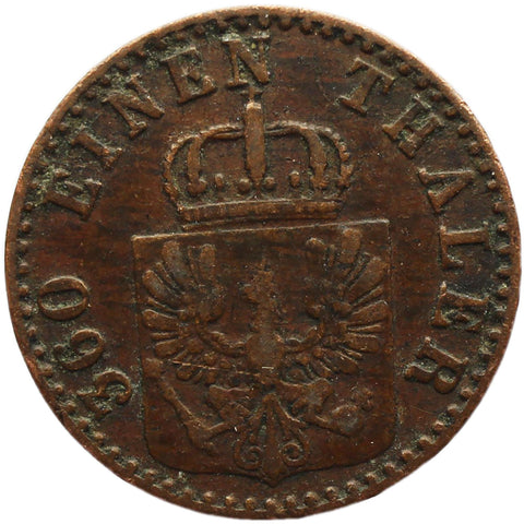 1863 A 1 Pfennig Kingdom of Prussia German states William I Coin