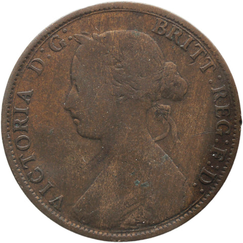 1864 One Cent New Brunswick Canadian provinces Victoria Coin