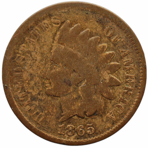 1865 One Cent United States Coin Indian Head