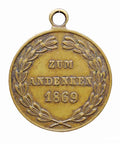 1869 Antique Medal Otto von Bismarck, Schleswig - Holstein Industrial Exhibition on Altona