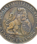 1870 OM Cinco Centimos Spain Provisional Government Coin 5 Cent Spanish Coins Old Money Numismatic Europe Collectible