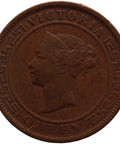 1870 One Cents Ceylon Victoria Coin