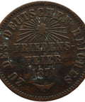 1871 1 Kreuzer Grand - duchy of Baden Coin German states Friedrich I Victory over France