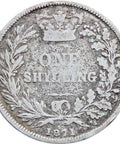 1871 Shilling Victoria Queen Great Britain Silver British Coin