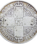 1873 Great Britain Queen Victoria Two Shillings Florin Silver Coin ('Gothic' type)