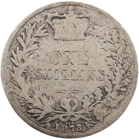 1873 Shilling Victoria Queen Great Britain Silver British Coin