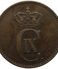 1874 2 Ore Denmark Coin Christian IX