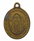 1875 Papal Vatican Medal Virgin Mary Religious Medallion of Our Lady of Graces