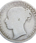 1875 Shilling Queen Victoria Great Britain Silver Coin