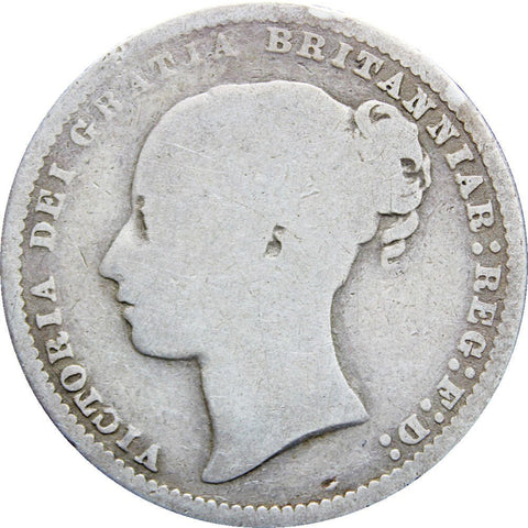 1875 Shilling Queen Victoria Great Britain Silver Coin