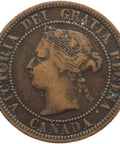 1876 H One Cent Canada Queen Victoria Coin Bronze