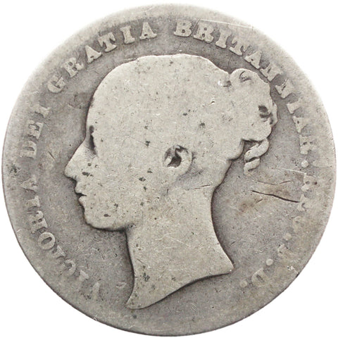 1877 Shilling Victoria Queen Great Britain Silver British Coin