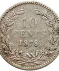 1878 10 Cents Netherlands Silver Coin William III