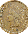 1880 One Cent United States Indian Head Coin