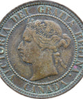 1881 One Cent Canada Queen Victoria Coin Bronze