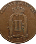1882 5 Ore Sweden Coin Oscar II