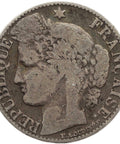 1882 A 50 Centimes France Coin Silver