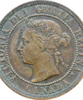 1882 One Cent Canada Queen Victoria Coin Bronze