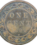 1882 One Cent Canada Queen Victoria Coin Bronze