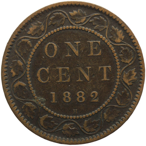1882 One Cent Canada Queen Victoria Coin Bronze
