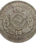 1884 Brazil 200 Reis Coin Pedro II