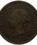 1884 One Cent Canada Queen Victoria Coin