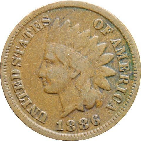 1886 One Cent United States Indian Head Coin Type 1