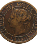 1887 One Cent Canada Queen Victoria Bronze Coin