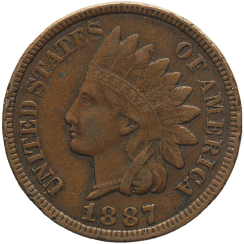 1887 One Cent United States Indian Head Coin