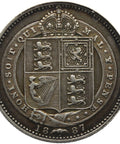 1887 Shilling Queen Victoria Great Britain Silver Coin