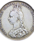 1887 Shilling Queen Victoria Great Britain Silver Coin