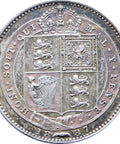 1887 Shilling Queen Victoria Great Britain Silver Coin