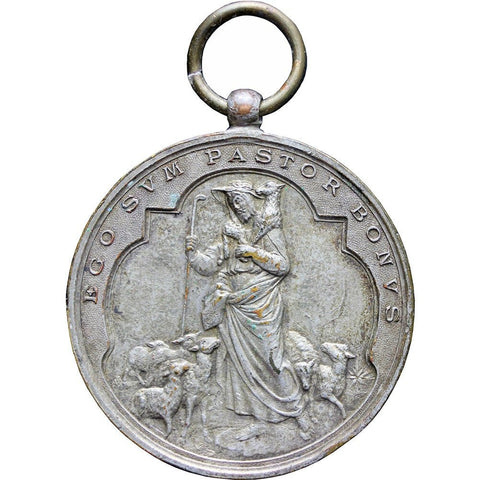 1887’s Antique Religious Medal Italy Stefano Johnson Medallion