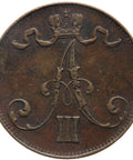 1888 5 Pennia Finland Aleksandr III Coin