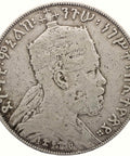 1889 1 Birr Ethiopia Coin Menelik II Silver Paris Mint