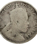 1889 - 1895 (1897 - 1903) 1 Ghersh Ethiopia Coin King Menelik II Silver Paris Mint