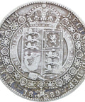 1889 Great Britain Victoria Silver Half Crown Coin