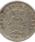 1890 10 Øre Norway Coin Oscar II