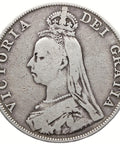 1890 Double Florin Victoria Silver UK Coin