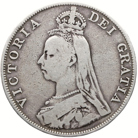 1890 Double Florin Victoria Silver UK Coin
